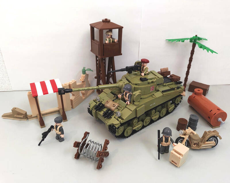 シャーマン ファイアフライ 戦車+ジオラマ LEGO互換