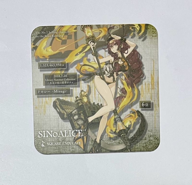 SINoALICE -シノアリス-×SQUARE ENIX CAFE 2週年コラボカフェ コースター ドロシー