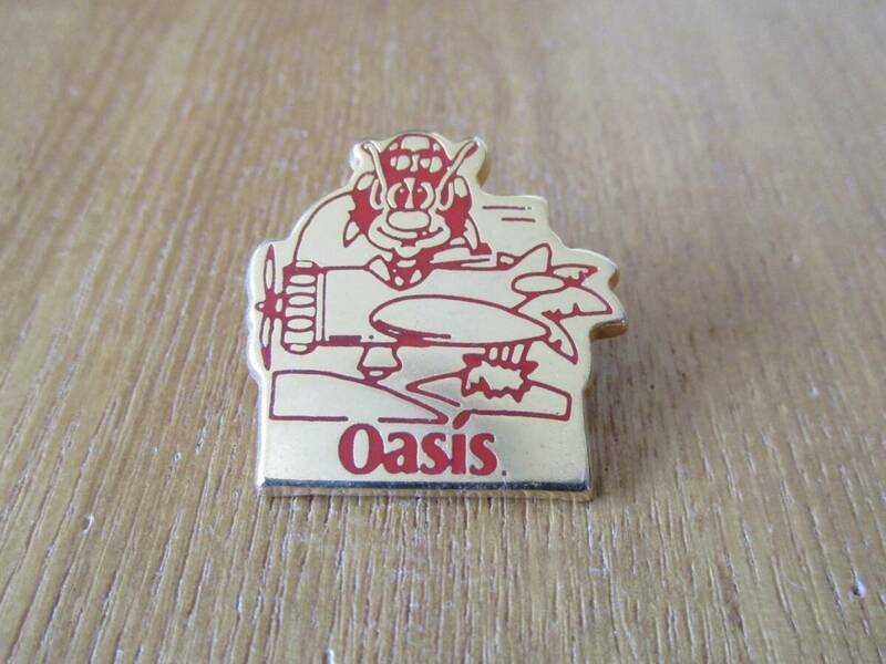 古い ピンバッジ：oasis オアシス 飛行機 ロゴ その他 ピンズ #J