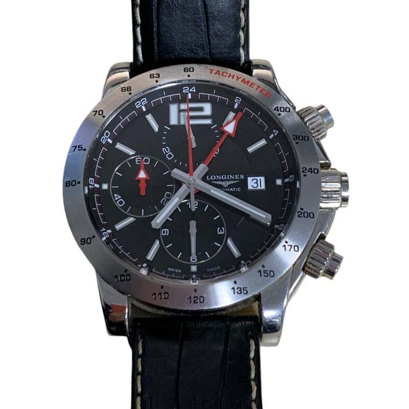 ◆中古品◆ロンジン LONGINES アドミラル L3.670.4 ウォッチ ブラック 自動巻き 腕時計 ※動作確認済 kyR8034NH