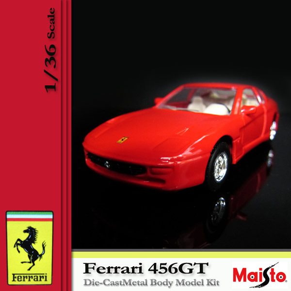 Maisto Ferrari 456GT ミニカー 1/36 Die Cast Metal Body 赤(3)