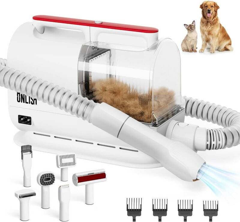 ペット用 グルーミングセット バリカン 犬 猫 美容器 6in1 多機能掃除機 2.2L大容量ダストカップ 抜け毛自動吸引 お手入れ簡単 抜け毛対策