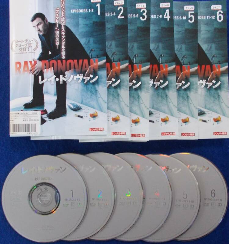 #4 03427 送料無料 レイ・ドノヴァン RAY DONOVAN シーズン1 全6巻セット【日本語吹替有】ディスクとジャケットのみ【レン落ち】