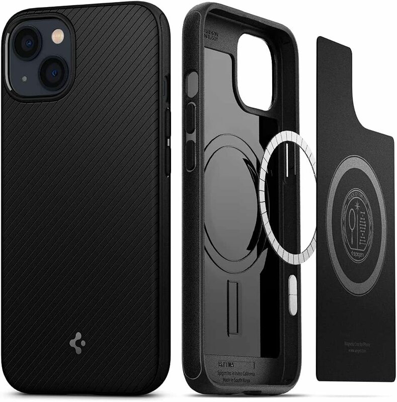 Spigen iPhone13 ケース Magsafe対応 耐衝撃 すり傷防止 ACS03546 マットブラック