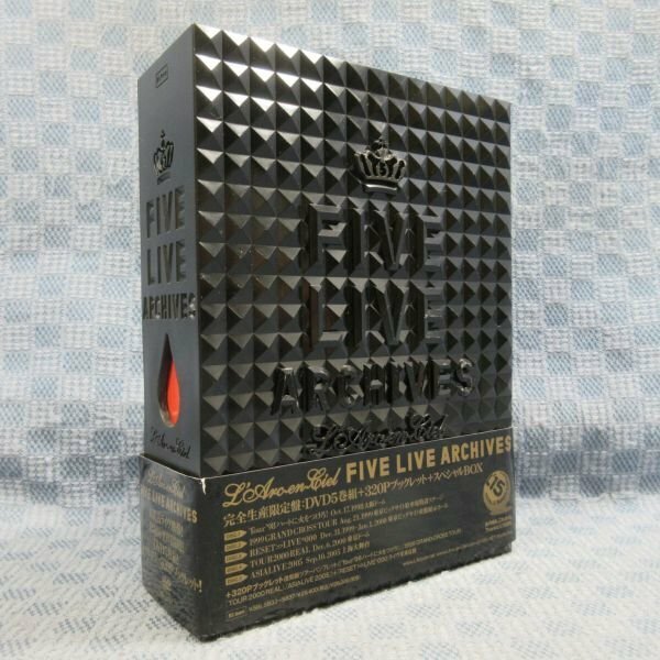 K283●L'Arc～en～Ciel ラルクアンシエル「FIVE LIVE ARCHIVES 完全生産限定盤」DVD-BOX