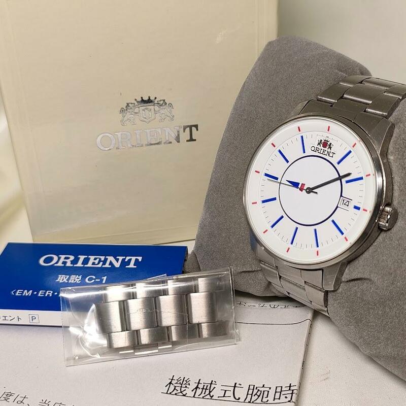 美品 稼働品 付属品完備 ORIENT オリエント レインボーディスク オートマ 自動巻き 腕時計 メンズ