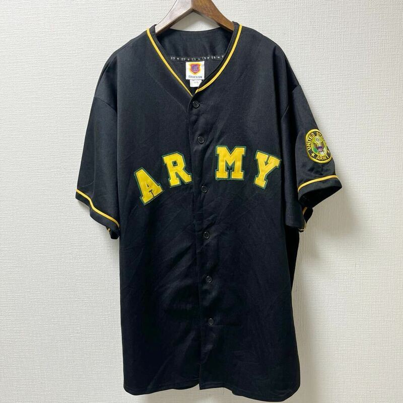 UNITED STATES ARMY ベースボールシャツ XXXLサイズ ブラック ポリエステル