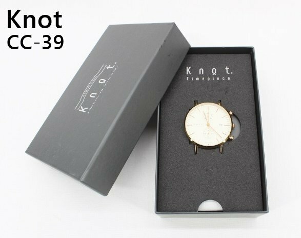 [中古]knot ノット CC-39 クラシックシリーズ 時計 クォーツ クロノグラフ バンドセット