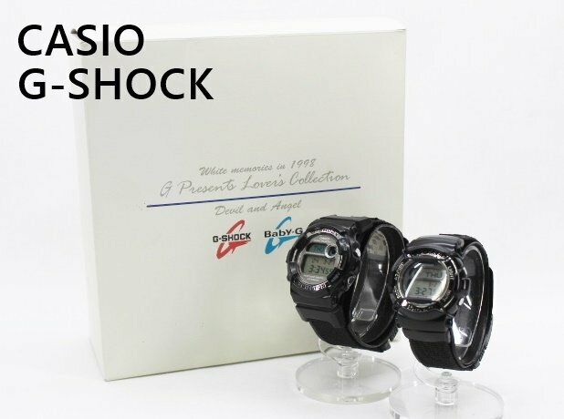 [中古]CASIO カシオ G-SHOCK ジーショック 1998ラバーズコレクション 悪魔と天使 時計