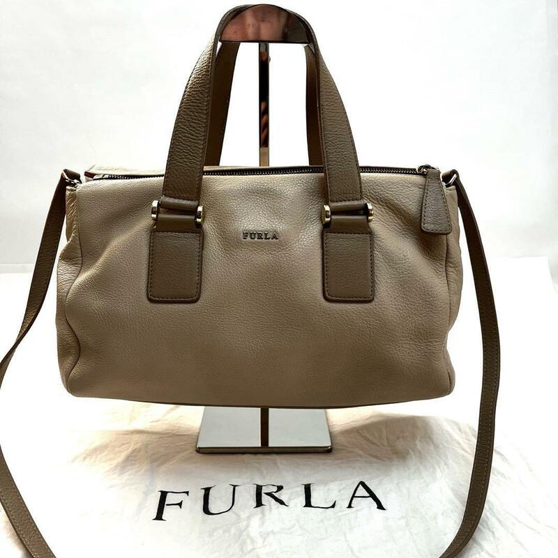 【美品】FURLA フルラ 2way ハンドバッグ ショルダーバッグ レザー