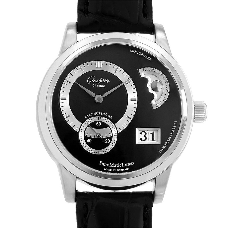 グラスヒュッテオリジナル パノマティック ルナ プラチナ 200本限定 90-02-03-03-04 中古 メンズ 腕時計