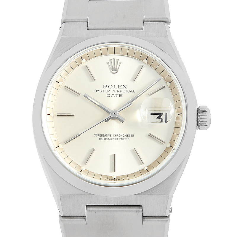 ロレックス オイスターパーペチュアルデイト オイスター50th 1530 シルバー バー 41番 アンティーク メンズ 腕時計