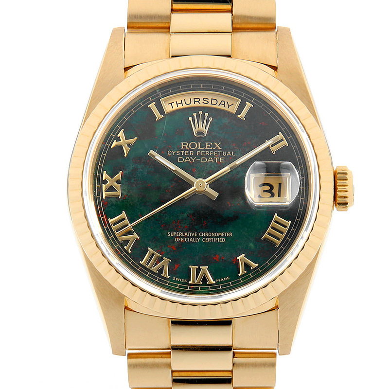 ロレックス デイデイト 18238 ブラッドストーン ローマ W番 中古 メンズ 腕時計 ローン60回払い無金利 返品OK