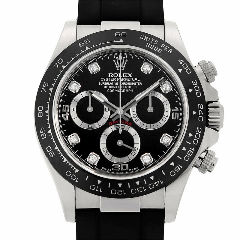 ロレックス コスモグラフ デイトナ 8Pダイヤ 116519LNG ブラック ランダム番 中古 メンズ 腕時計