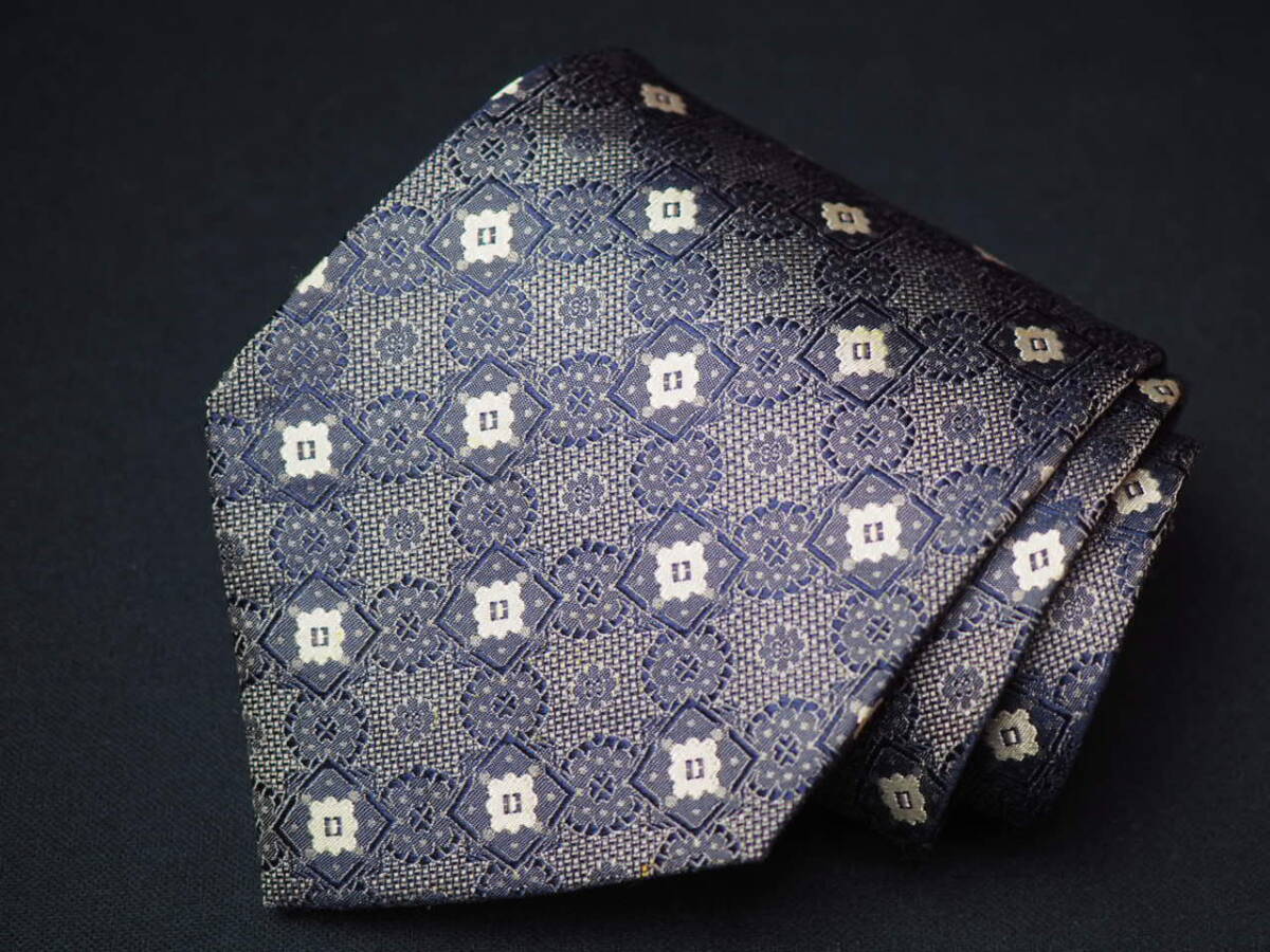 【BANANA REPUBLIC バナナ リパブリック】A1854 グレー ITALY イタリア製 SILK ブランド ネクタイ 古着 良品 バナリパ