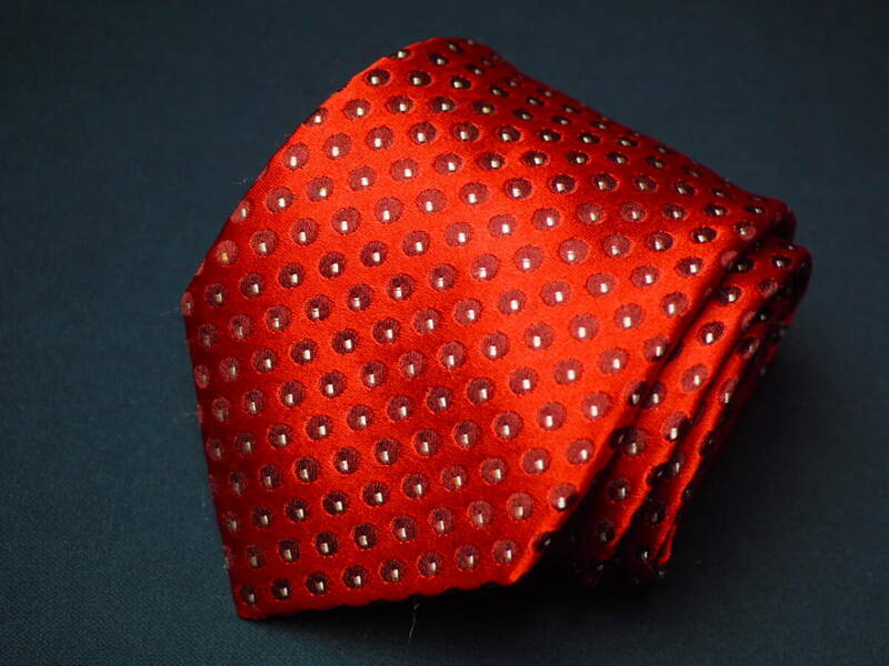 【ARMANI COLLEZIONI アルマーニ コレッツォーニ】A2685 赤 RED イタリア 伊製 SILK ブランド ネクタイ 古着 良品
