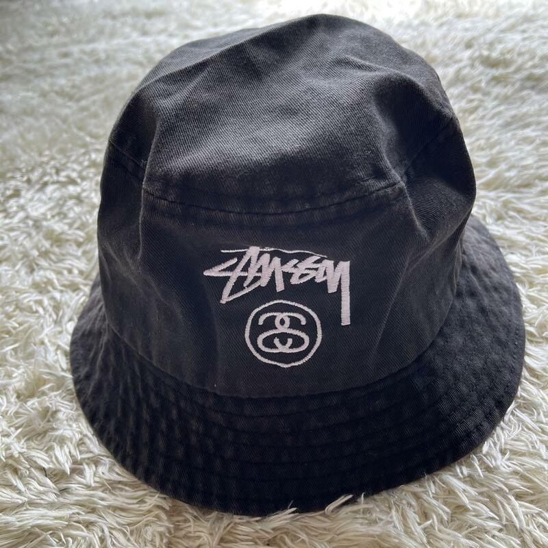 Stussy ステューシー バケットハット 帽子 ハット S Mサイズ ブラック