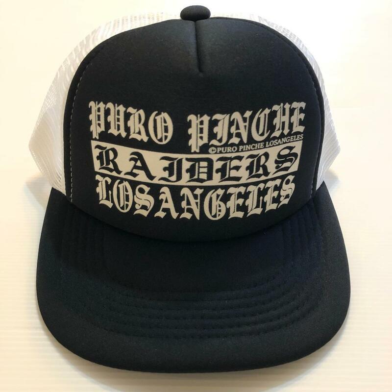 ◎PURO PINCHE LOSANGELES プロピンチェロサンゼルスキャップ ホワイトｘブラック #LA #チカーノ #チョロ