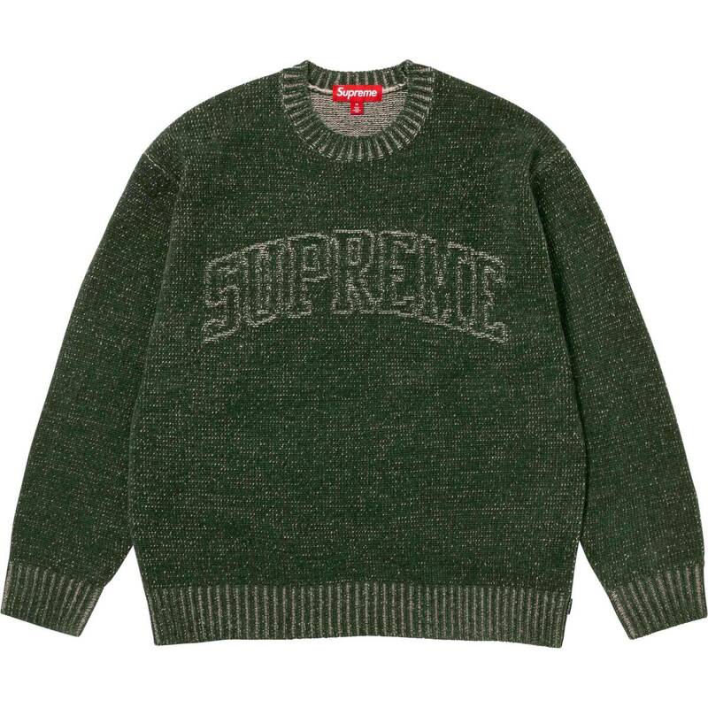 【新品未着用】Supreme Contrast Arc Sweater Olive L 24SS 国内正規品付属品完備アーチロゴニットセーターボックスロゴboxlogmm6nike