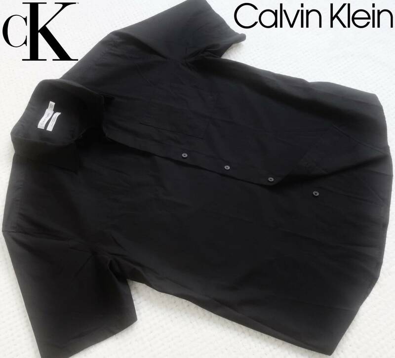 新品★カルバン クライン★オーバーサイズ★ブラック 半袖 シャツ★軽量 快適 オーバーシャツ 黒 XL★CALVIN KLEIN CK★231