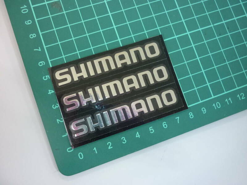 正規非売品■　SHIMANO 　シマノ　シルバー　　転写3枚ステッカー　小　ミラー クローム メッキ オシア リミテッドプロ　ロードバイク　