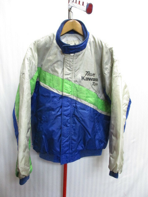 KAWASAKI　カワサキ　中綿ジャンパー　メンズLL XL　緑　ライダースジャケット　ライディングジャケット　レーシングジャンパー　03051
