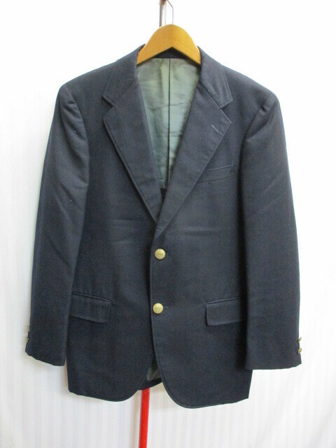 VAN JACKET　ヴァンジャケット　70s80sビンテージ　KENT 紺ブレザー金ボタン使用テーラードジャケット　メンズM　ウールジャケット　03212