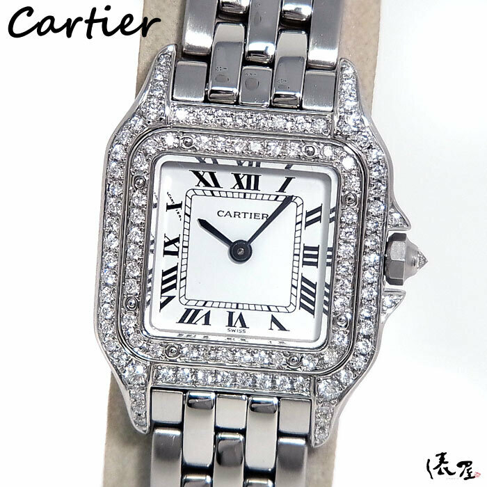 【カルティエ】 パンテール SM 2重ダイヤベゼル 極美品 加工後未使用品 レディース 腕時計 Cartier 俵屋