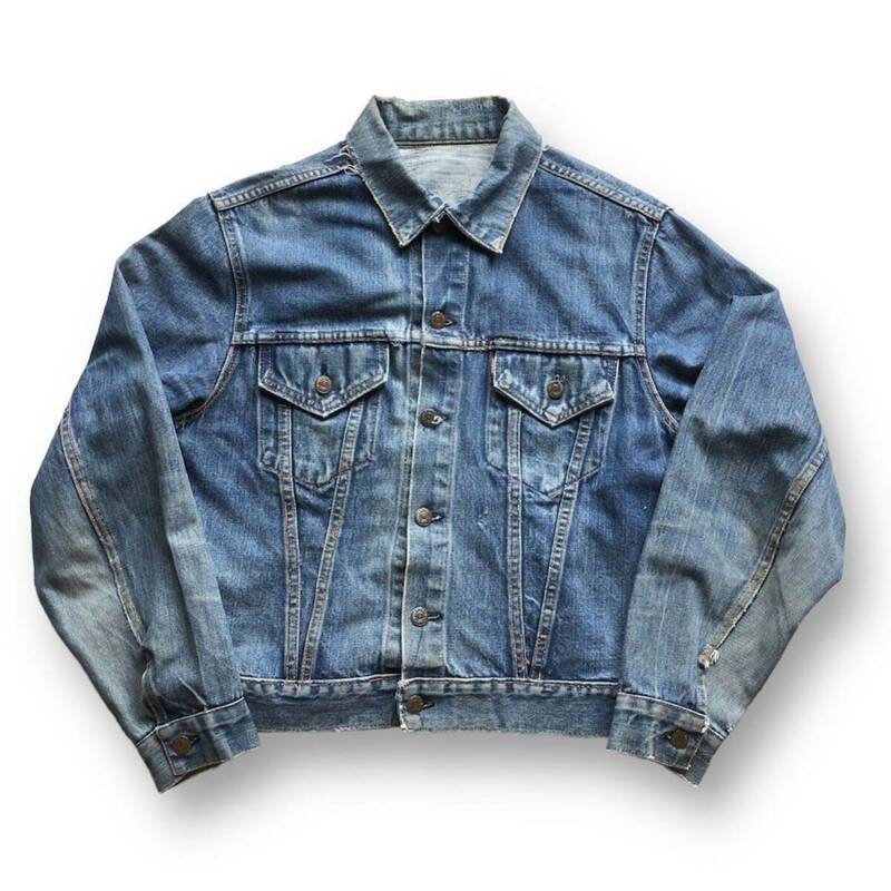 激レア　levis リーバイス 557 70505 3rd 過渡期　60s ビッグE 均等V USA製 ボタン裏側525 デニムジャケット　ビンテージ　40 42