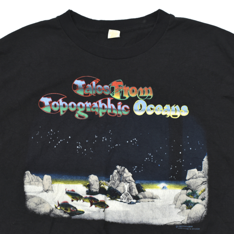 80s usa vintage プログレ YES Tales From Topographic Oceans Tシャツ size.XL ROGER DEAN アート ビンテージ ロック バンド