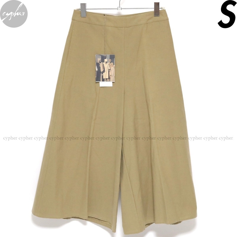 S 新品 Cristaseya JAPANESE COTTON LINEN PANT SKIRT クリスタセヤ ジャパニーズ コットン リネン パンツ スカート ベージュ カーキ