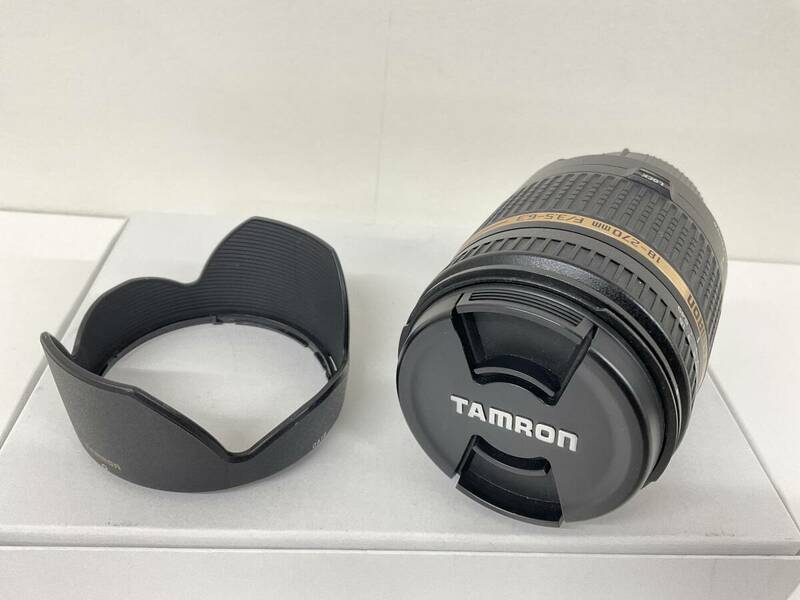 外観美品 タムロン TAMRON 18-270mm F3.5-6.3 Di II ズームカメラレンズ 高倍率ズームレンズ レンズフード【8178】