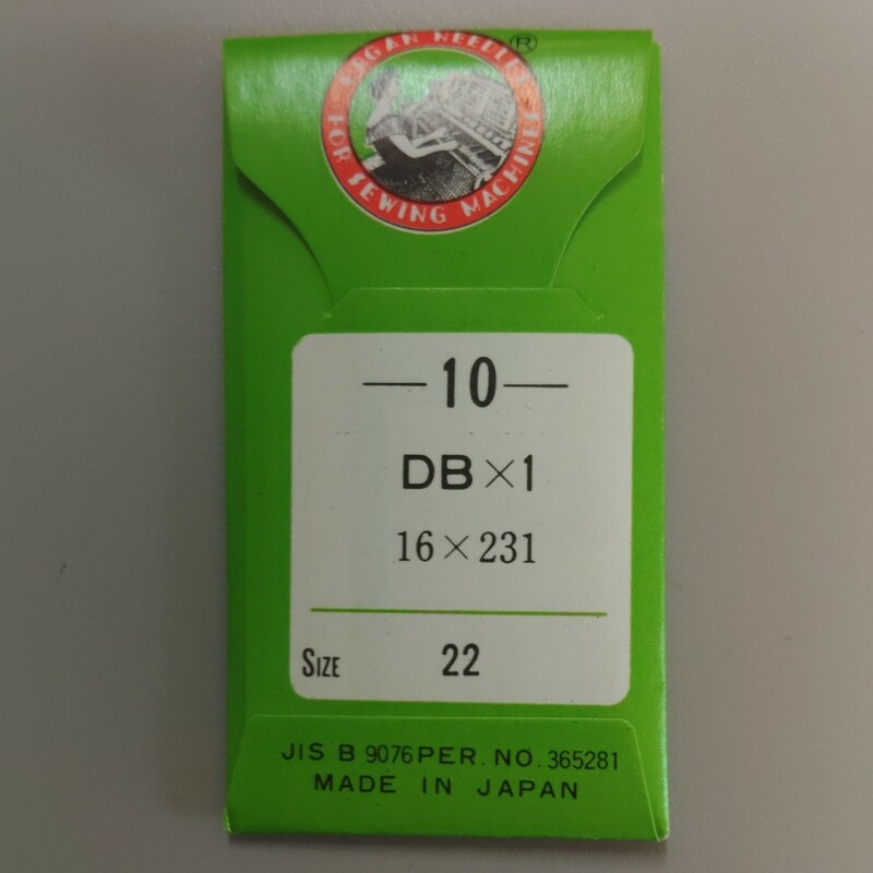 【新品】　オルガン 厚物専用工業用ミシン用　ミシン針　DB×1 #22