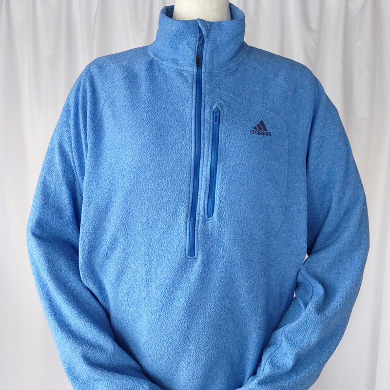 MVwur/Mサイズ/adidas outdoor アディダスアウトドア ハーフジップ フリースシャツ 青(ブルー)系 USED 古着