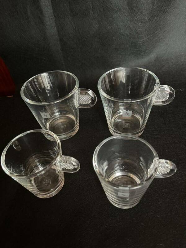 ドルチェグスト　ガラス製グラス　コーヒーカップx2個デミタスカップx2個　計4個