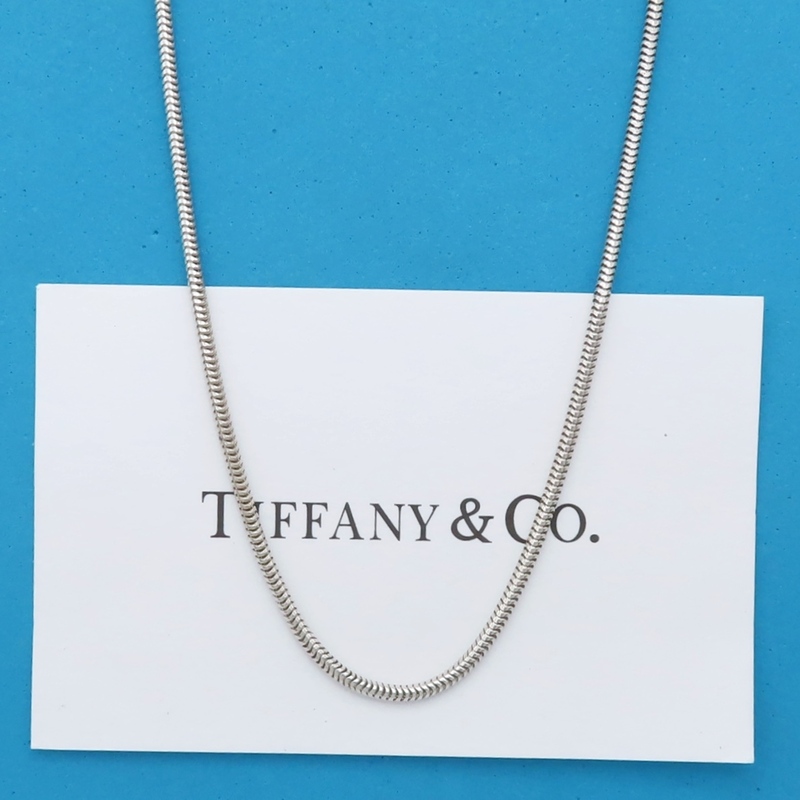 【送料無料】 美品 Tiffany&Co. ティファニー ミディアム スネーク チェーン シルバー ネックレス 47cm SV925 メンズ レディース RP29