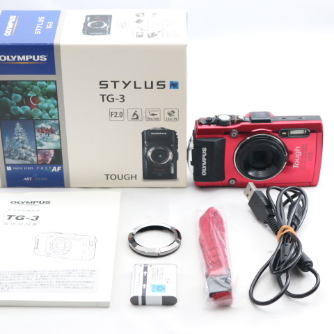 OLYMPUS デジタルカメラ STYLUS TG-3 Tough レッド