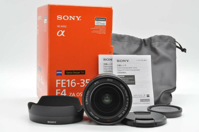 ＜極上美品！！＞　SONY　ソニー　Vario-Tessar T* FE 16-35mm F4 ZA OSS [SEL1635Z]　♪元箱＆ソフトケース＆フード＆説明書付き♪