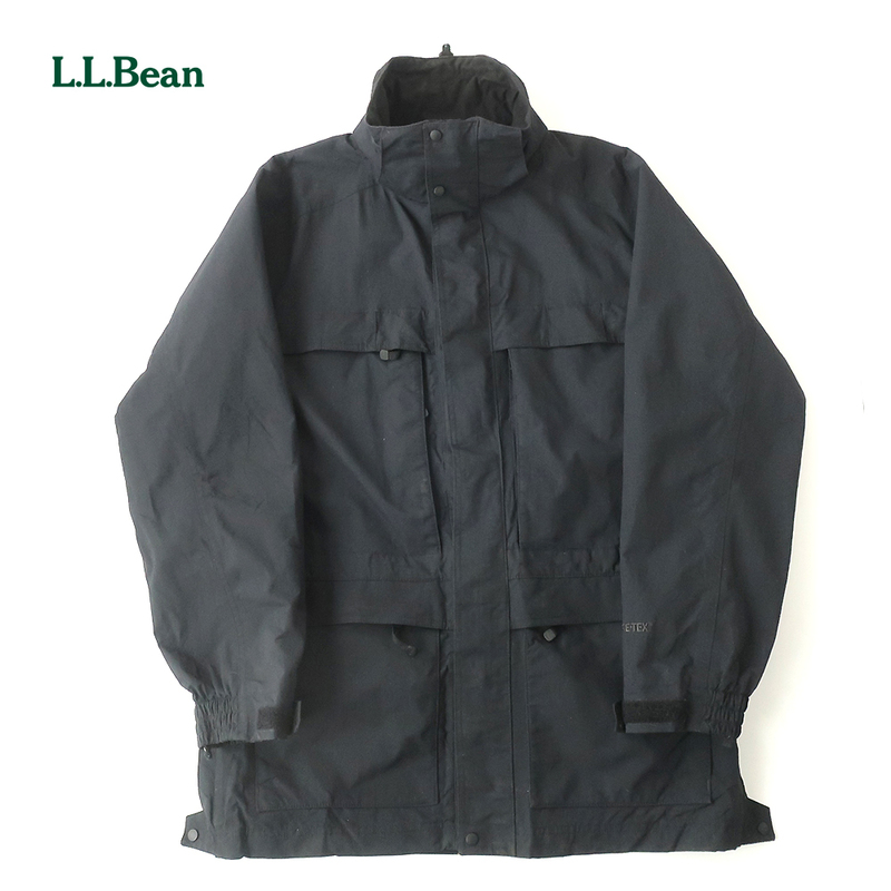 L.L.Bean GORE-TEX ナイロンシェル マウンテンジャケット MAINE ブラック US-S(M)