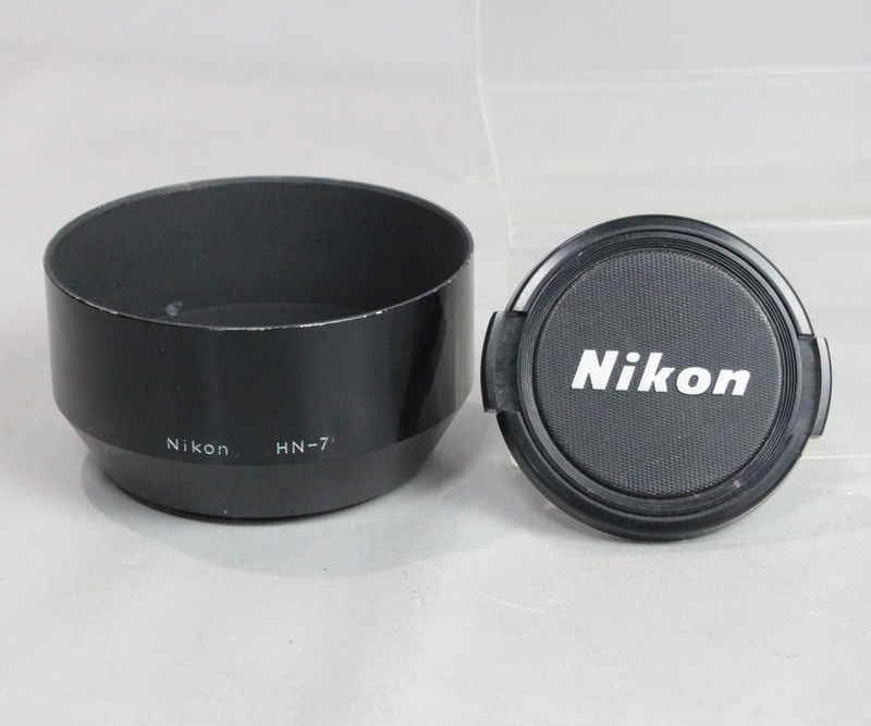 031470 【良品 ニコン】 Nikon HN-7 スクリュー式メタルフード 焦点距離表記品 & 52mm キャップ
