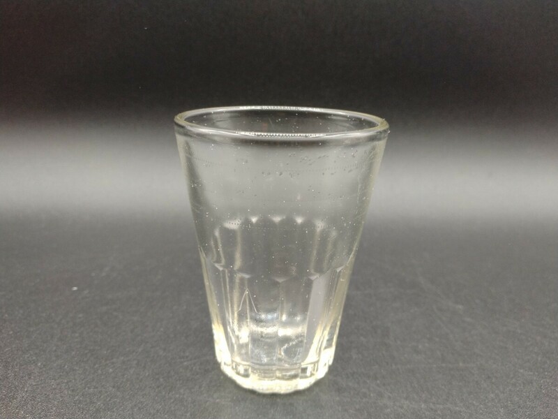 古い 剣先コップ 酒器 アンティーク グラス 冷酒グラス 【2-b】