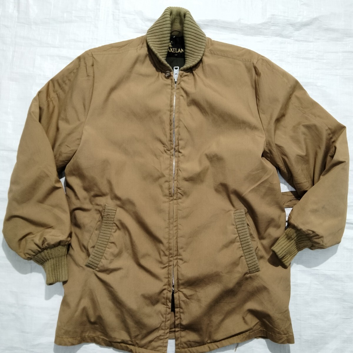 LAKELAND レイクランド ファラオ　ジャケットクリッカー　CLICKER　ジャケット　カーキ　ベージュ　38 中綿　タロン　80年代　ビンテージ　