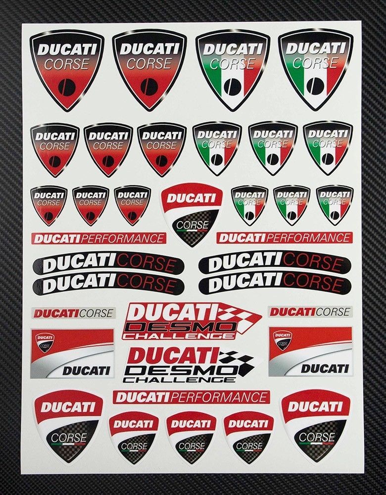 送料無料 DUCATI CORSE ドゥカティ ステッカー シール デカール セット