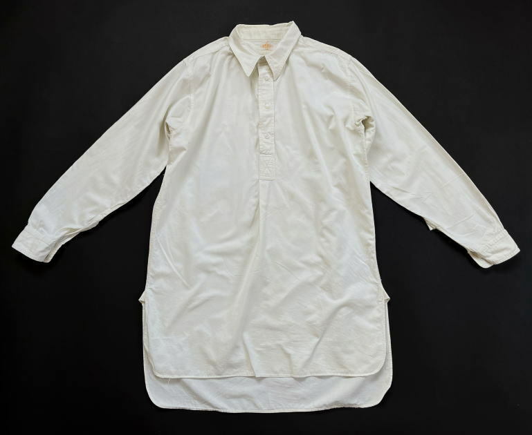 1940s50s アンブロ UMBRO プルオーバー シャツ 16 1/2 イギリス製 ビンテージ 白 コットン 希少