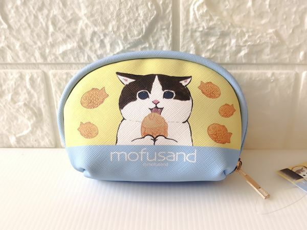 台湾限定!!★即決♪ 正規品!! モフサンド（mofusand）鯛焼き パンにゃん 猫 ねこ ネコ シェルポーチ・小物ポーチ♪