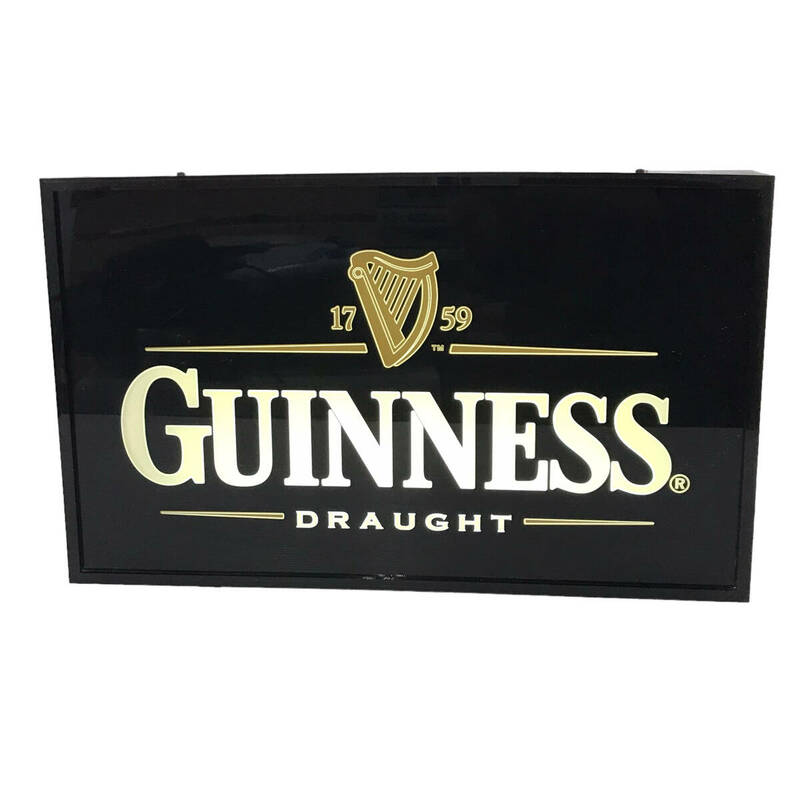 24K110 4 GUINNESS ギネスビール ディスプレイライト 照明看板 電飾 パネル インテリア 中古