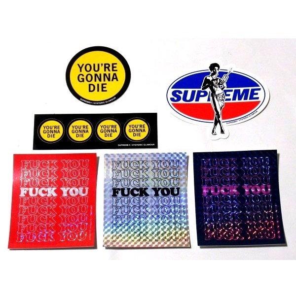 17AW Supreme x Hysteric Glamour Sticker Set ヒステリックグラマー ステッカー 6枚 セット