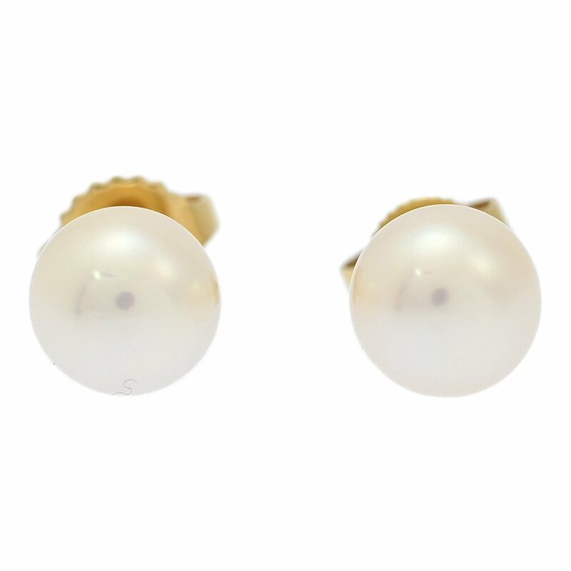 ティファニー アコヤ真珠/Japan Pearl/Φ7.0mm 真珠（パール）スタッドピアス/K18YG/750-1.7g/Φ7.0mm/TIFFANY ＆ Co. ■513659