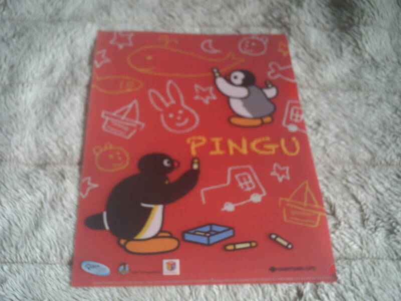 ★★住友生命　ピングーPingu　Ａ４クリアファイル 　赤　新品★