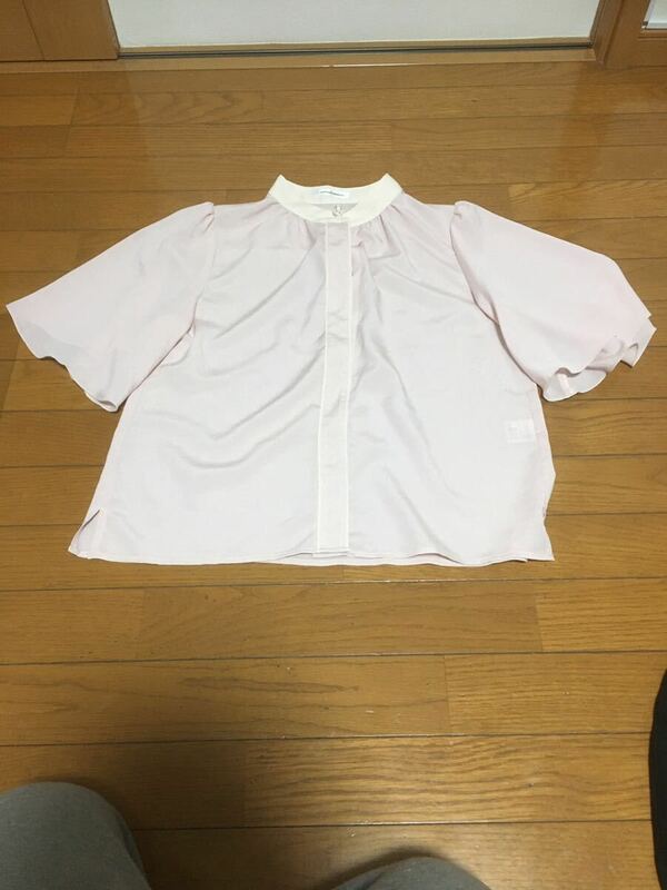 natural culture レディース ファッション 半袖 Fサイズ ブラウス ピンク系洗濯済み 送料230円